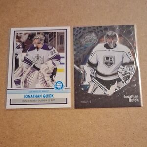 Jonathan Quick Los Angeles Kings Hockey Card Duo - White, Black, Purple